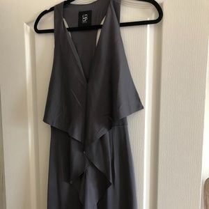 Barney's New York CO-OP Slate Gray Silk Tank Dress Size 6 Reg. $475